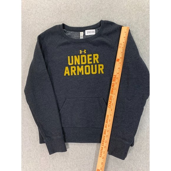 Under Armour Cotton Blend Logo Crew Sweatshirt (Women's Large) Gray - Picture 5 of 11